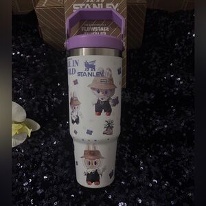 Stanley White and Purple Character Tumbler
